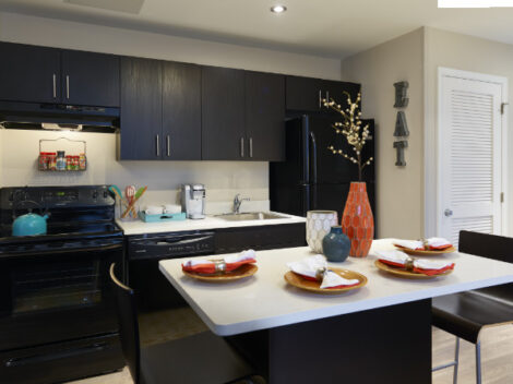 Nine East 33rd Sample Kitchen and Dining Area Apartment Design
